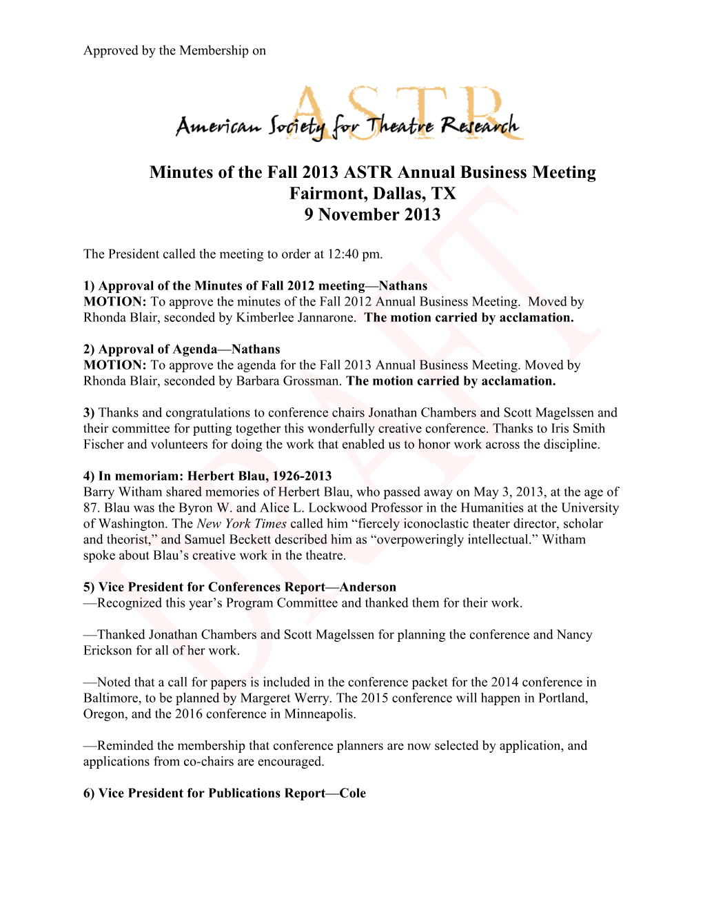 Annual General Meeting AGENDA Detailed Version