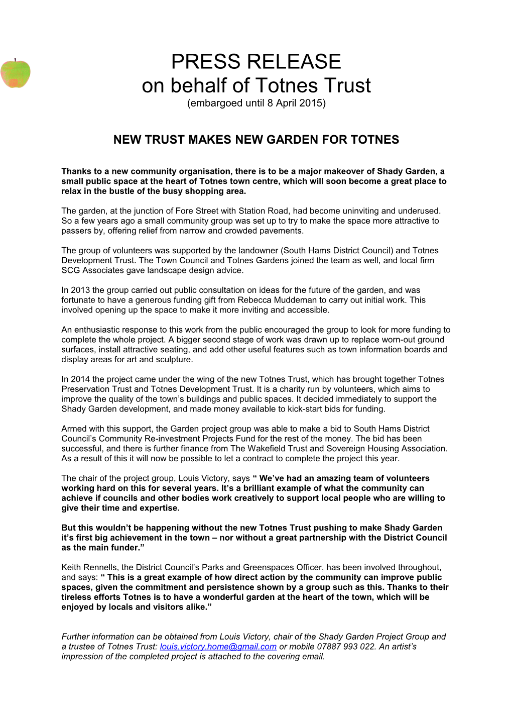 New Trust Makes New Garden for Totnes