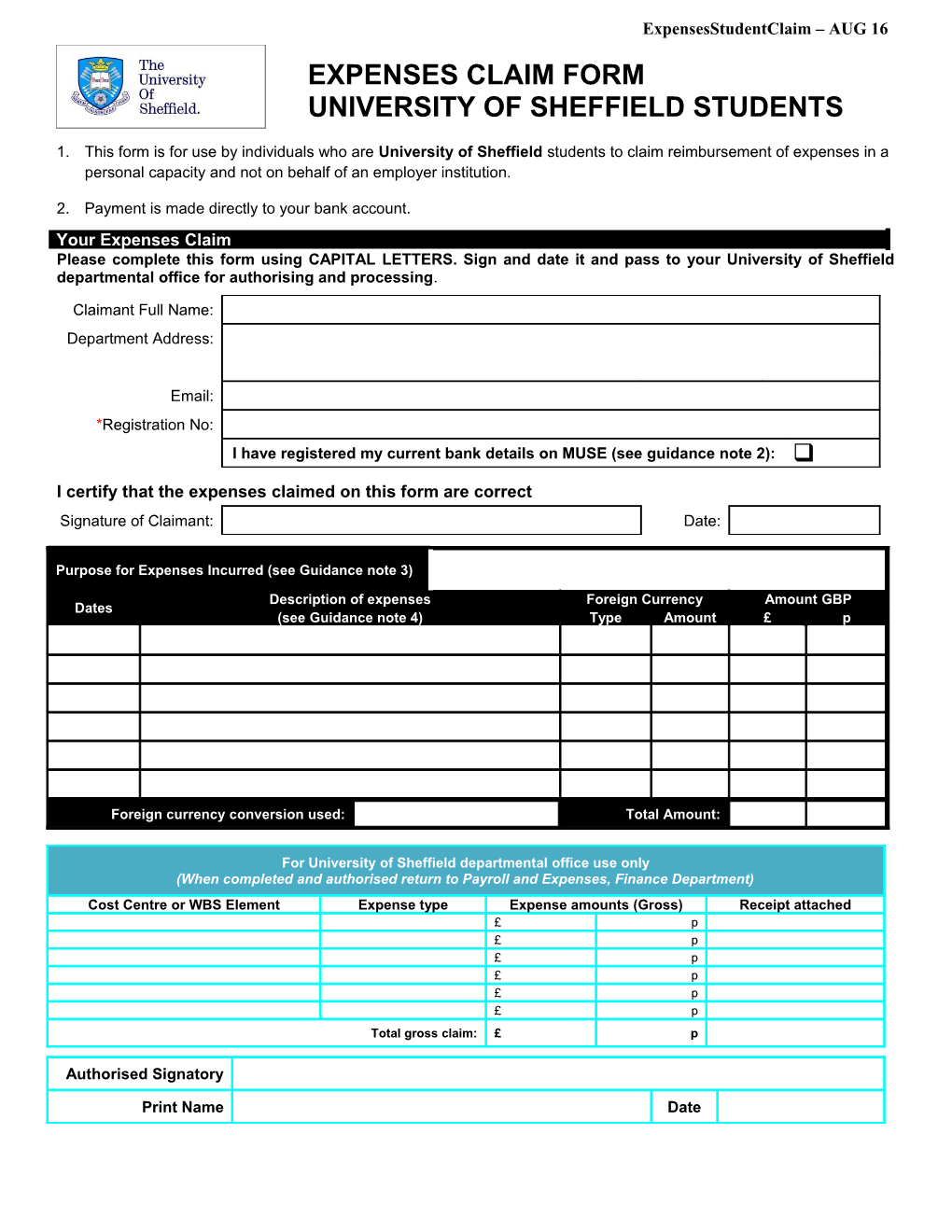 I Certify That the Expenses Claimed on This Form Are Correct
