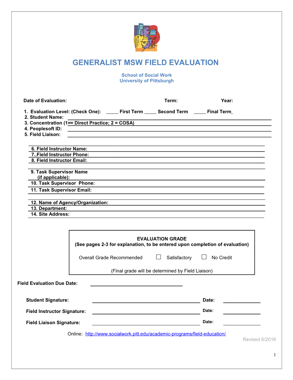 Generalist Msw Field Evaluation