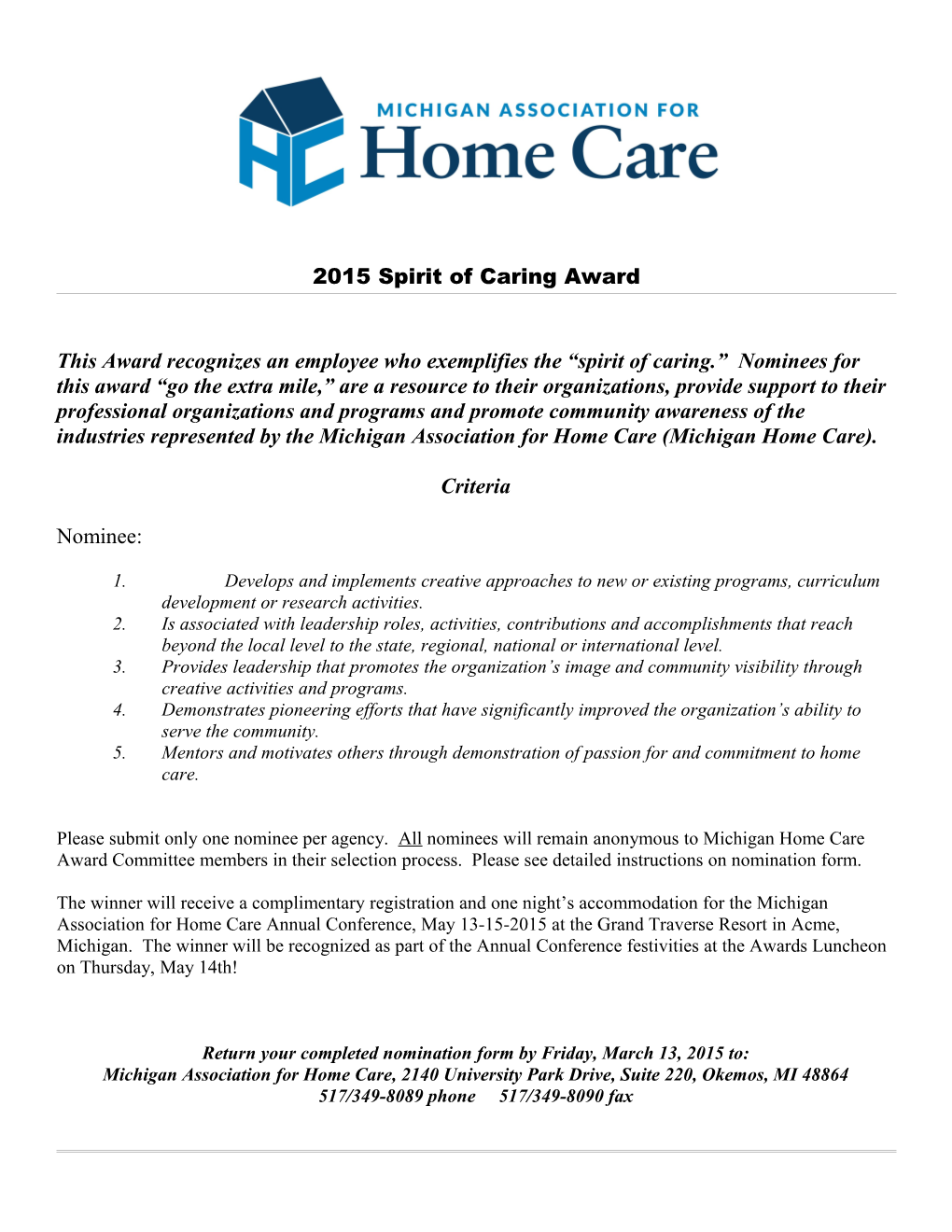 Michigan Home Health Association s1