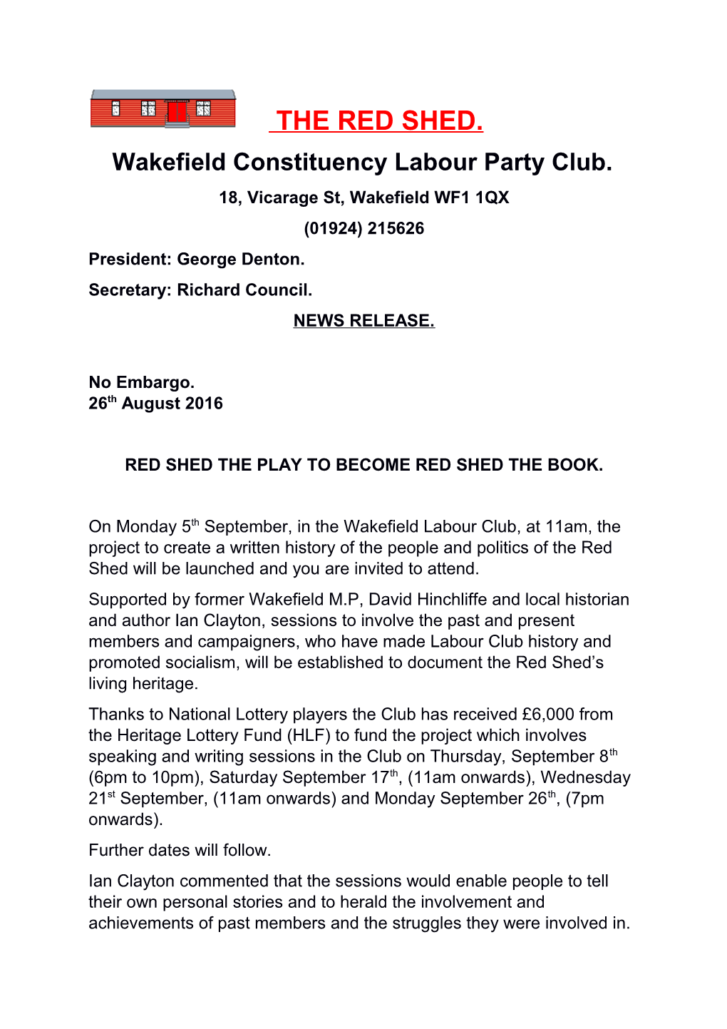 Wakefield Constituency Labour Party Club