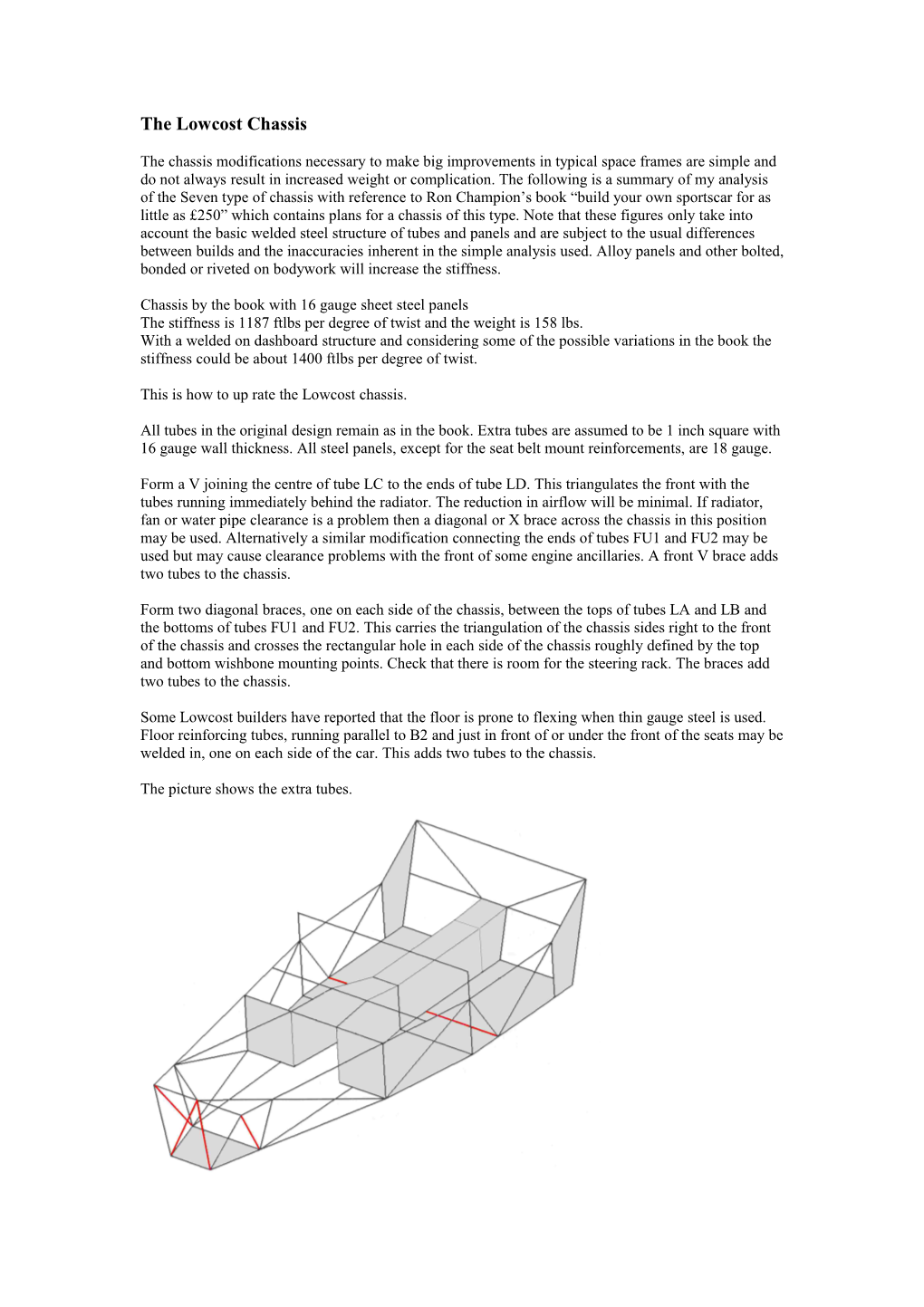 I Have Made an Analysis of Some Kitcar Chassis Frames Using Finite Element Analysis And