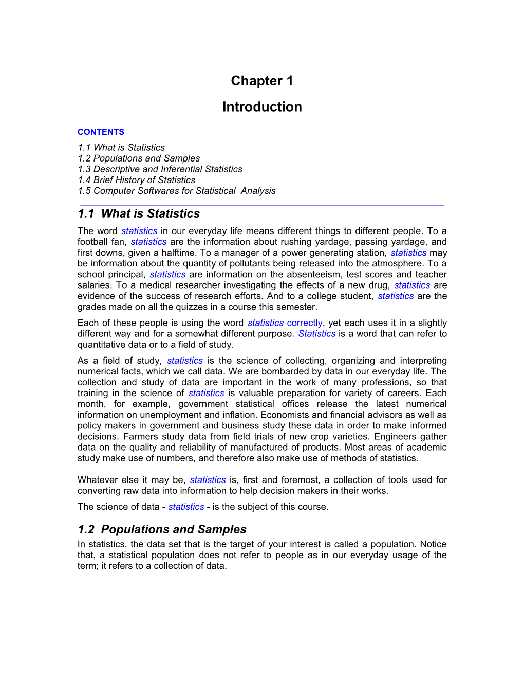 1.3 Descriptive and Inferential Statistics