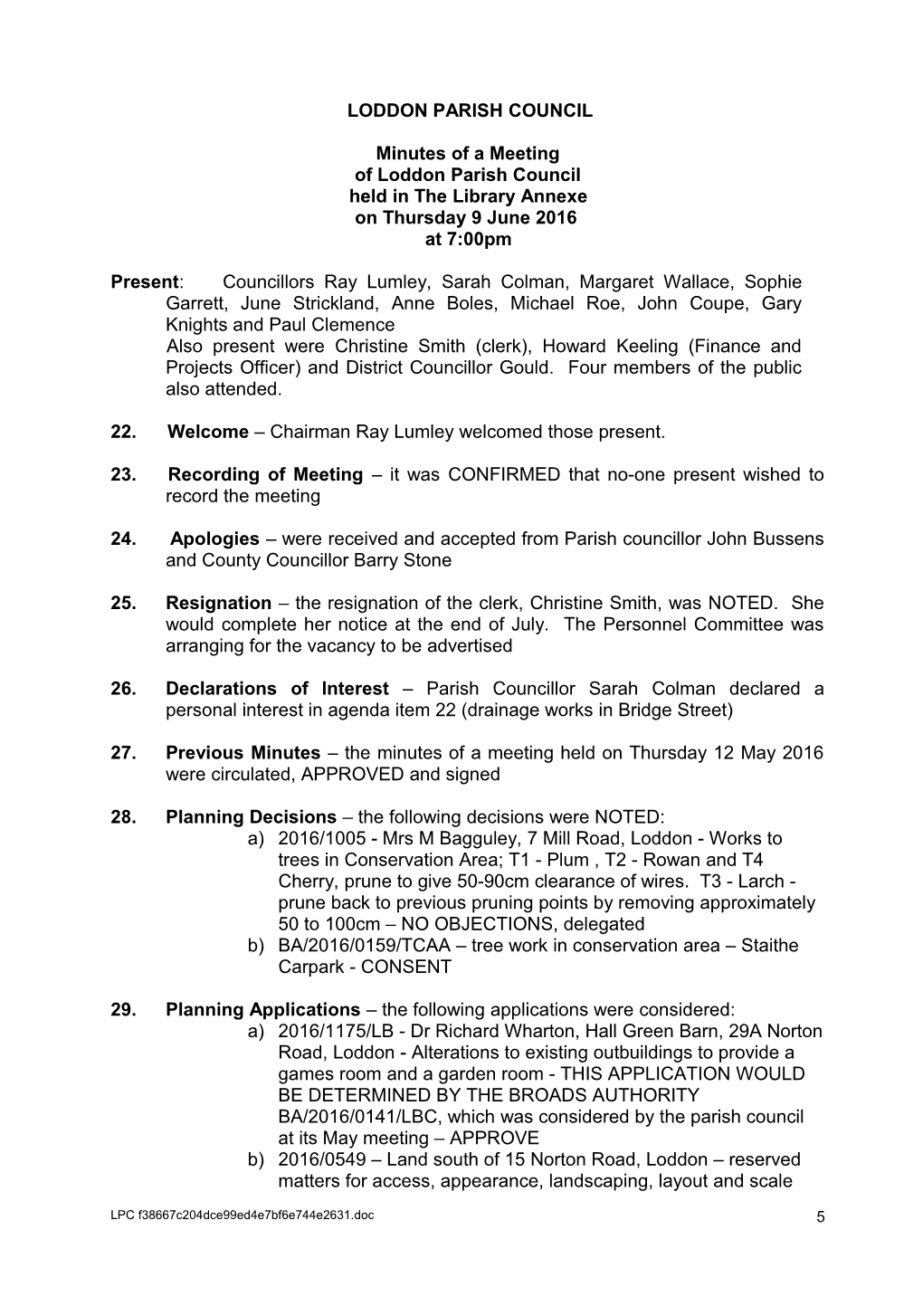 Loddon Parish Council s1