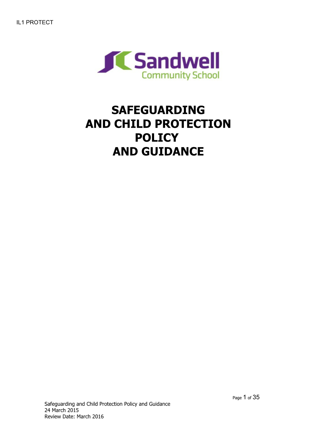 Safeguarding and Promoting the Welfare of Children