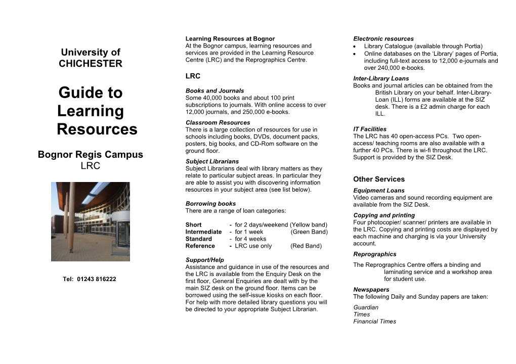 BOC Learning Centre Guide