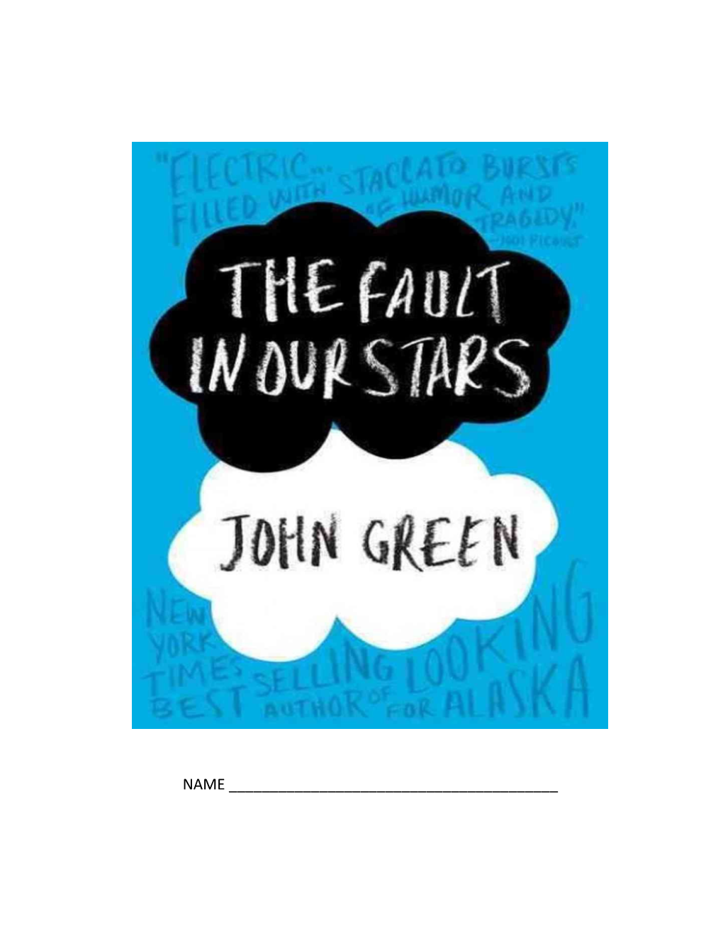 The Fault in Our Stars: Pre Reading Questions