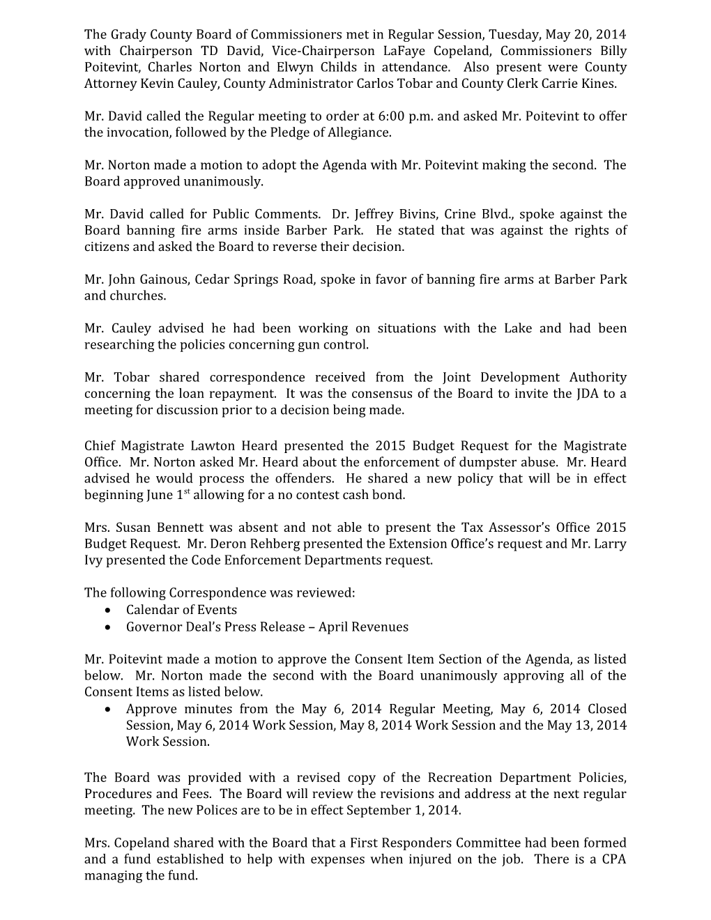 The Grady County Board of Commissioners Met in Regular Session, Tuesday, June 18, 2008 s2