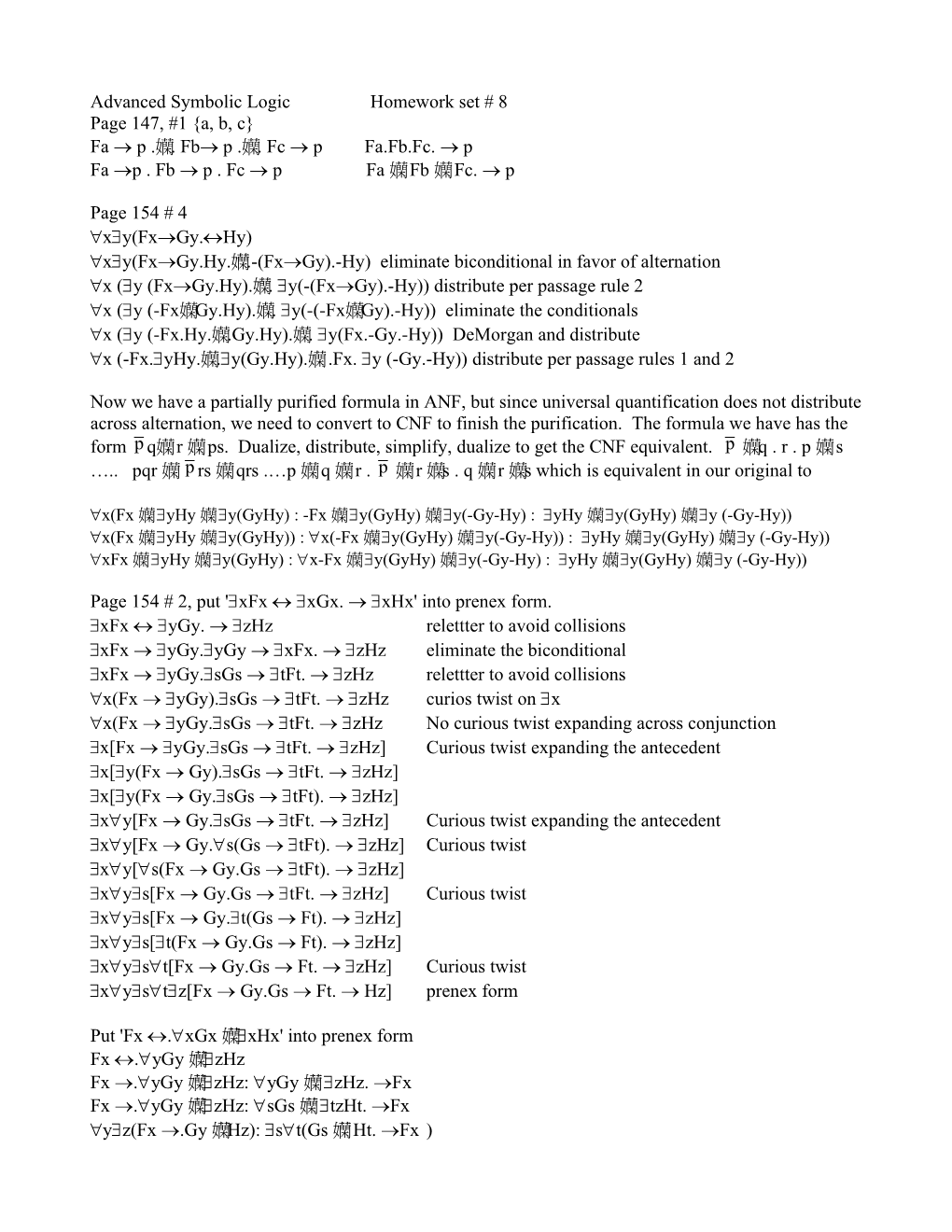 Advanced Symbolic Logic