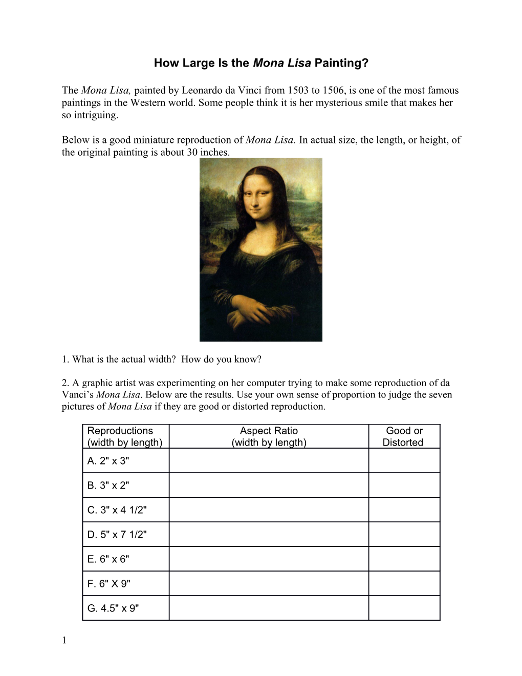 How Large Is the Mona Lisa Painting?