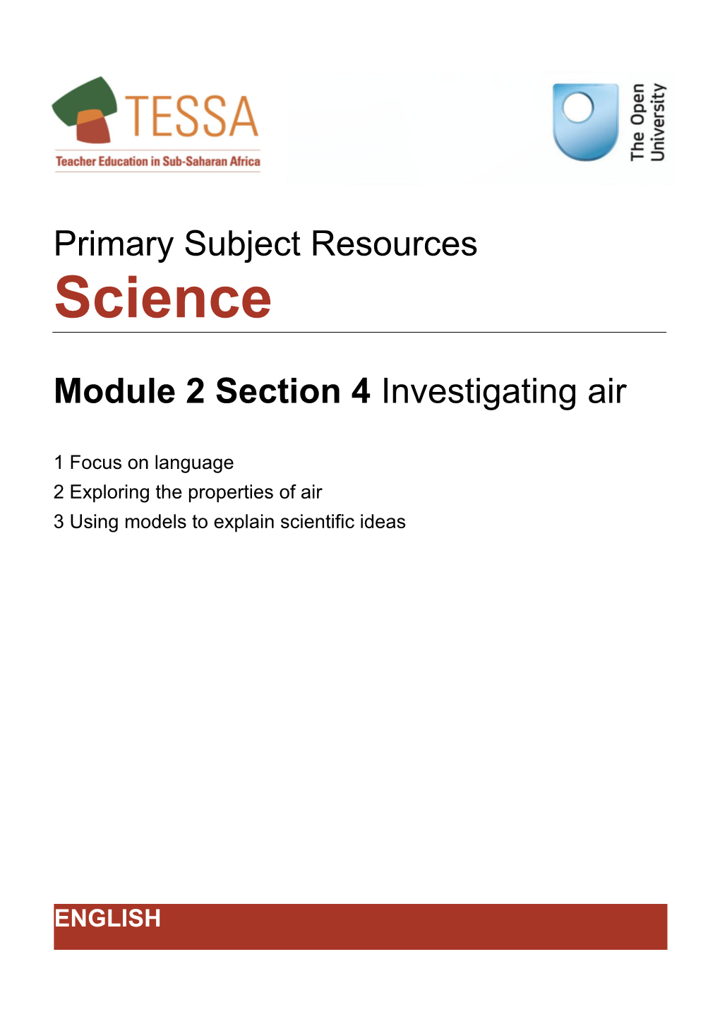 Section 4 : Investigating Air