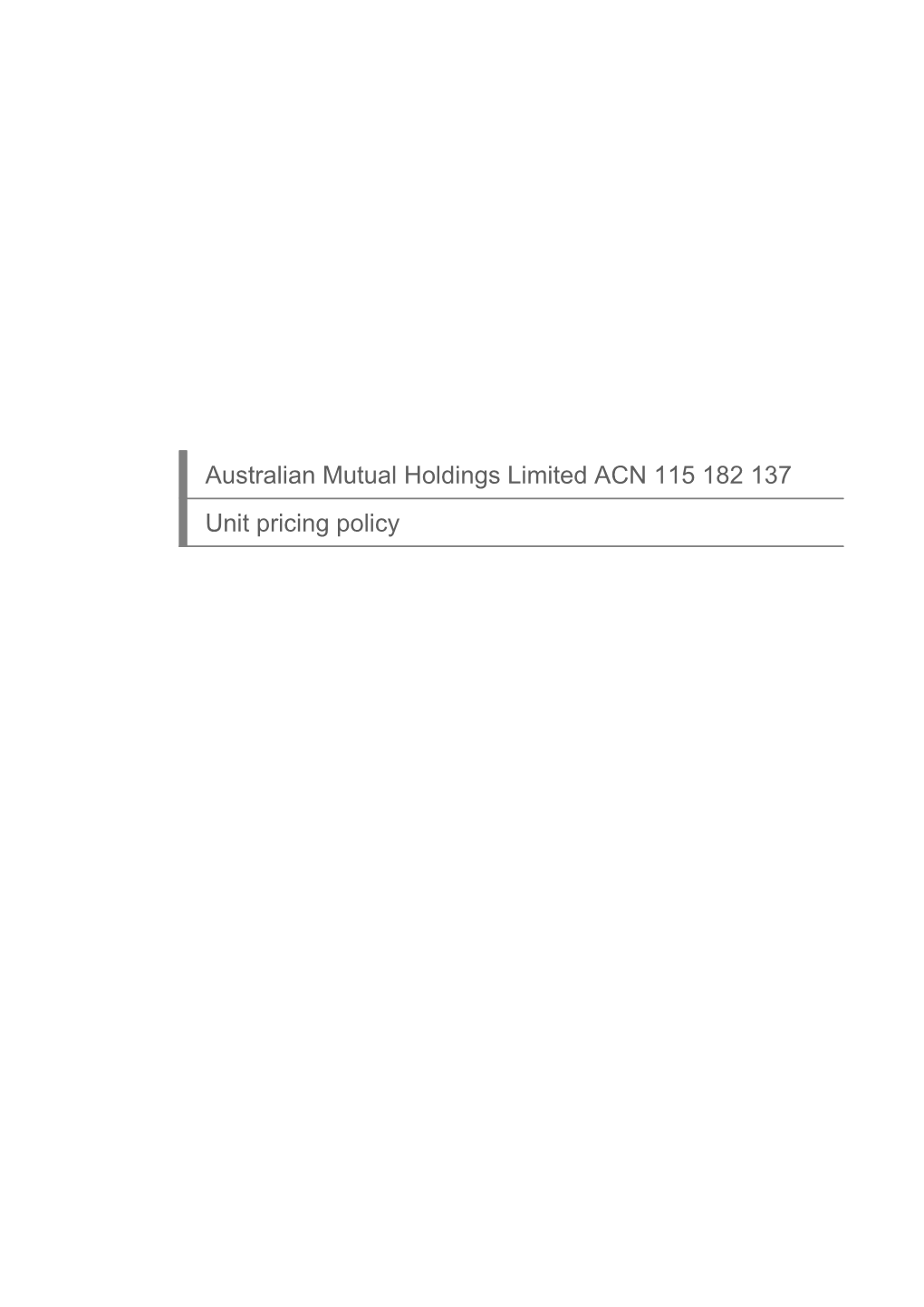 Australian Mutual Holdings Limited