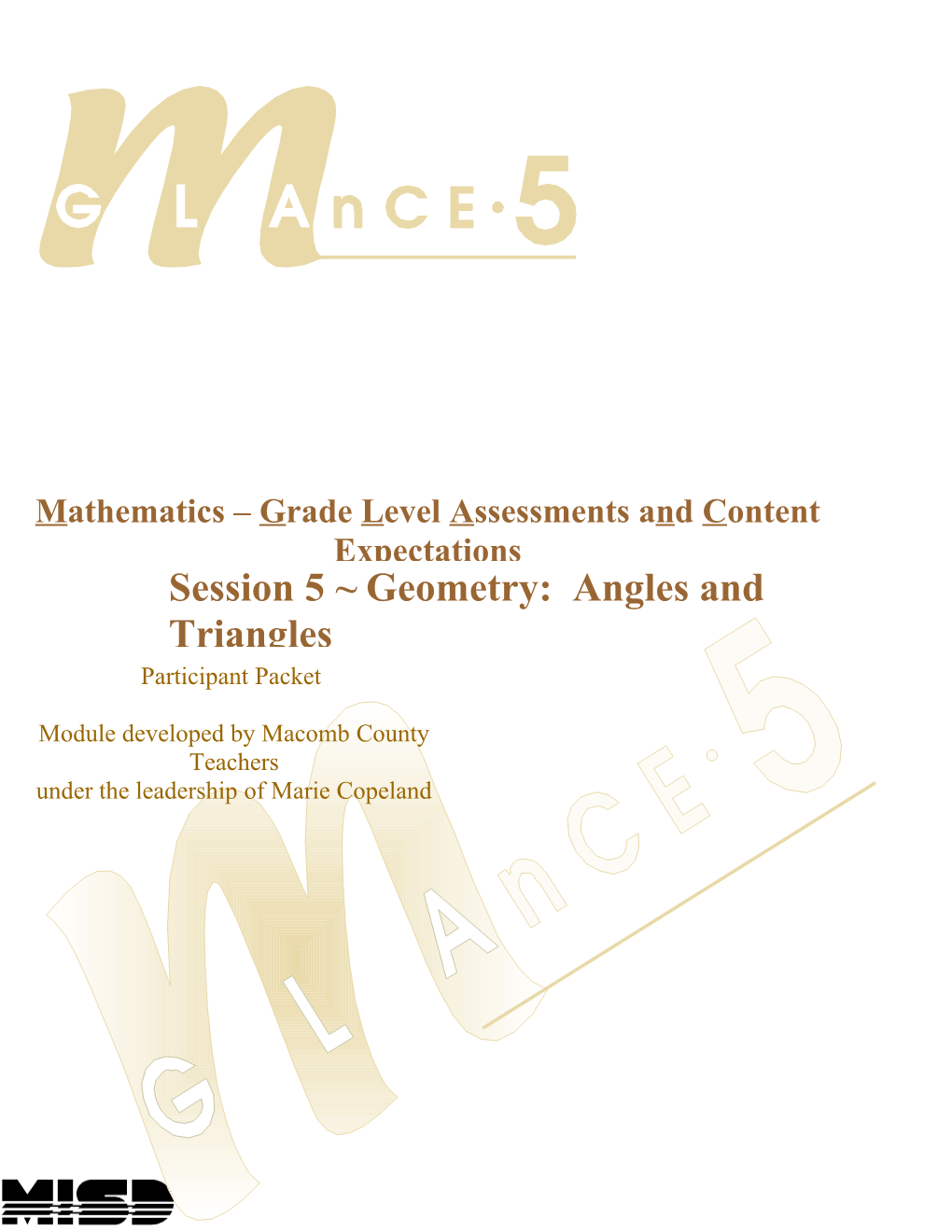 Grade 5: Know the Meaning of Angles, and Solve Problems