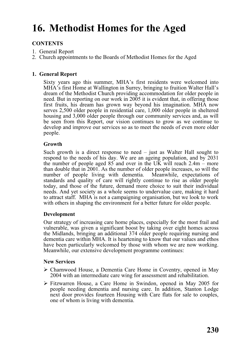 16. Methodist Homes for the Aged