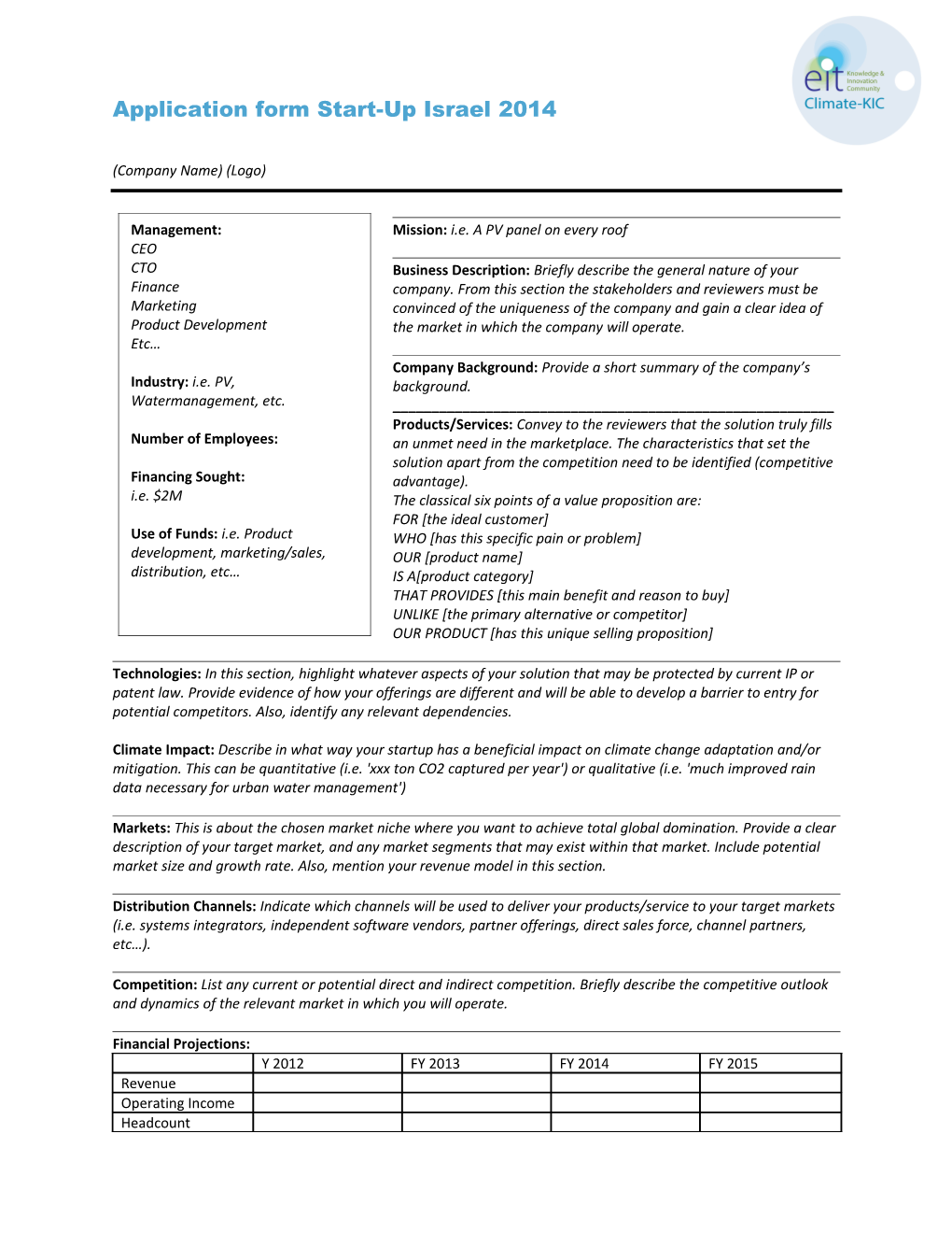 Executive Summary Template