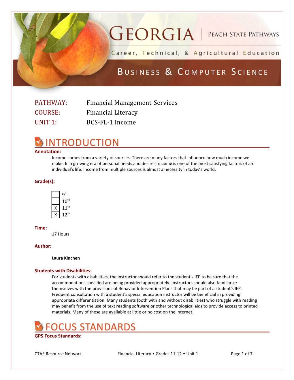 PATHWAY: Financial Management-Services