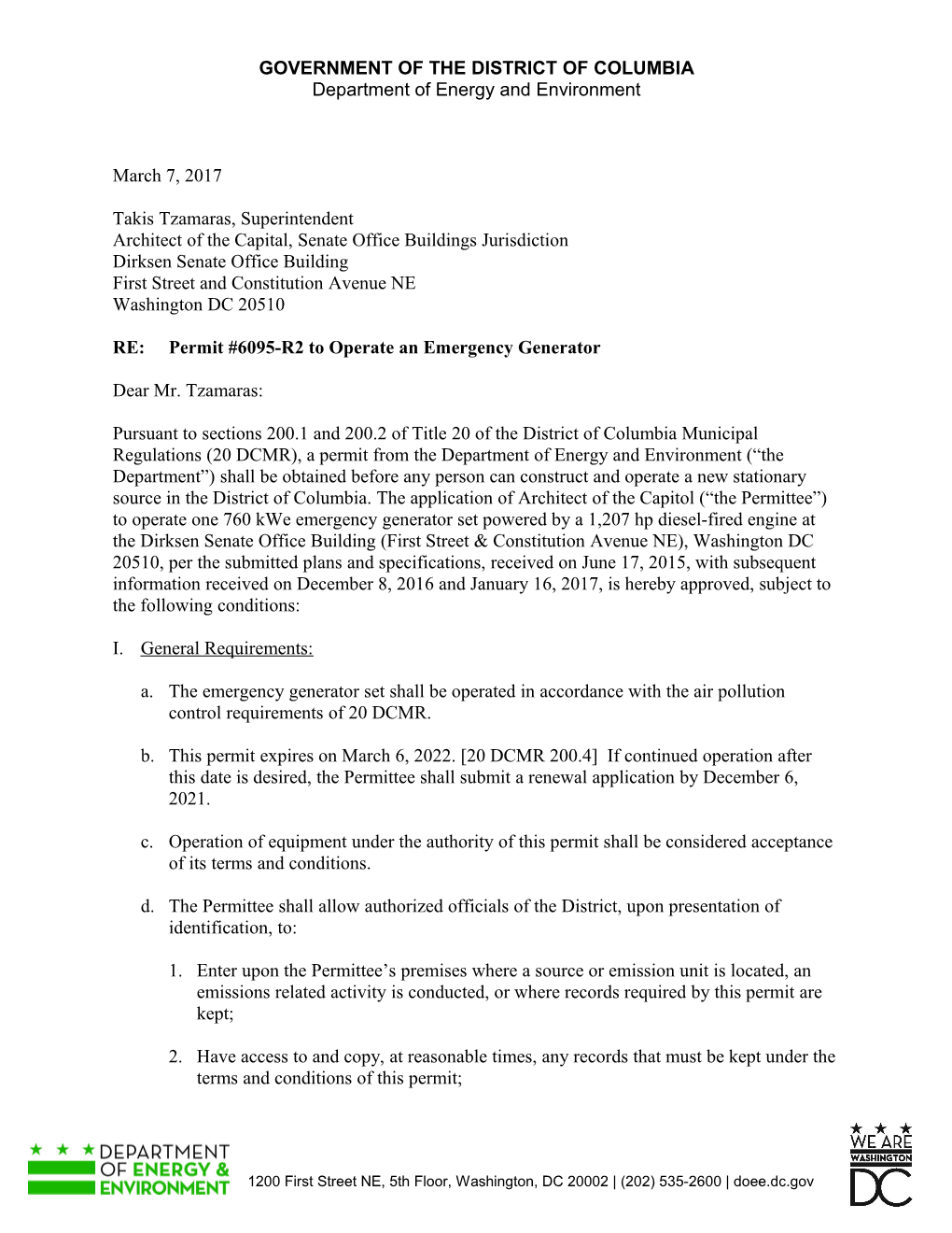 NSPS Generator Permit