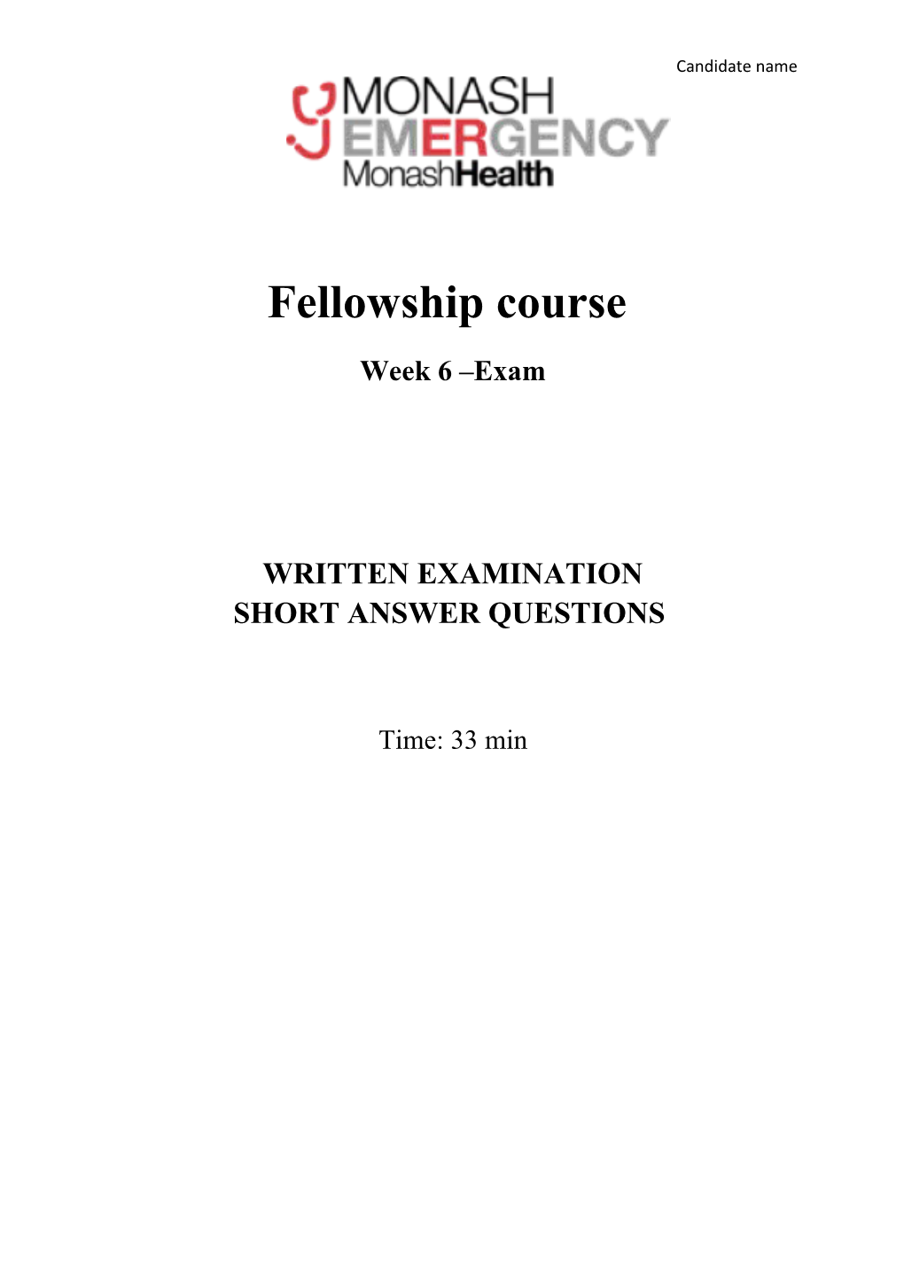 Fellowship Course
