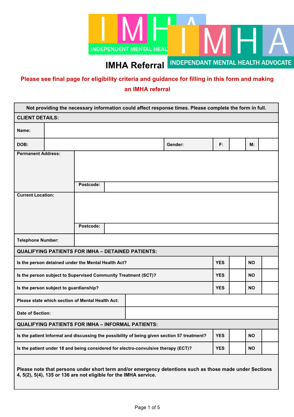 Please Ensure the Referral Form Is Signed Before Returning