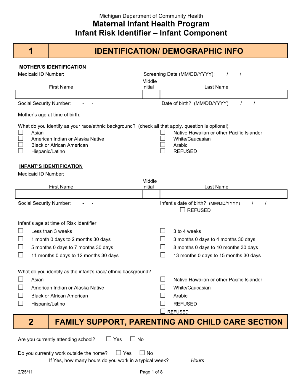 Maternal Infant Health Program