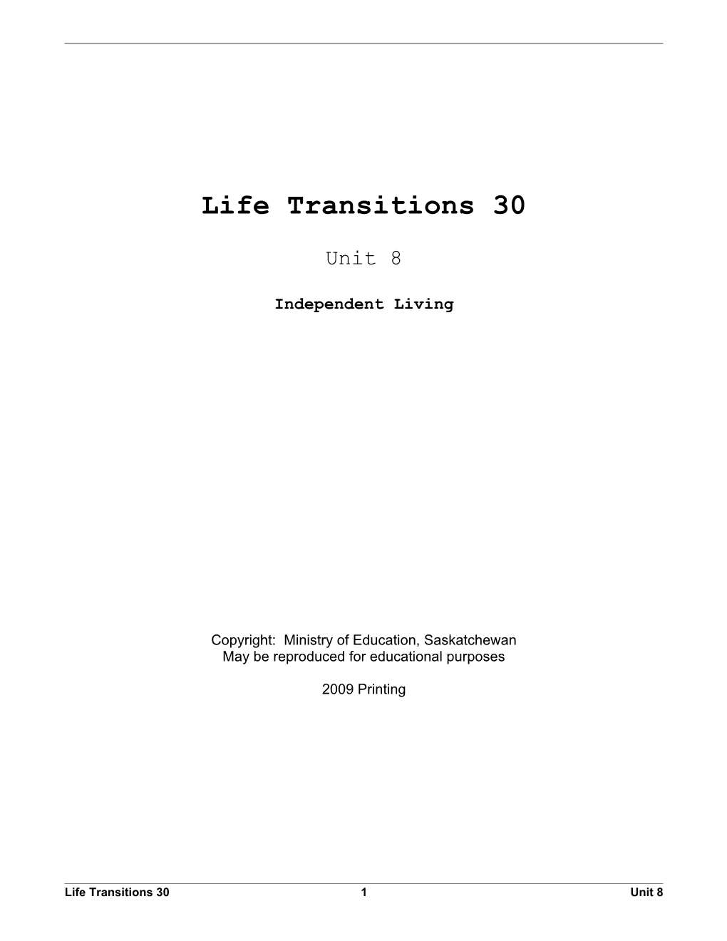 Life Transitions 30