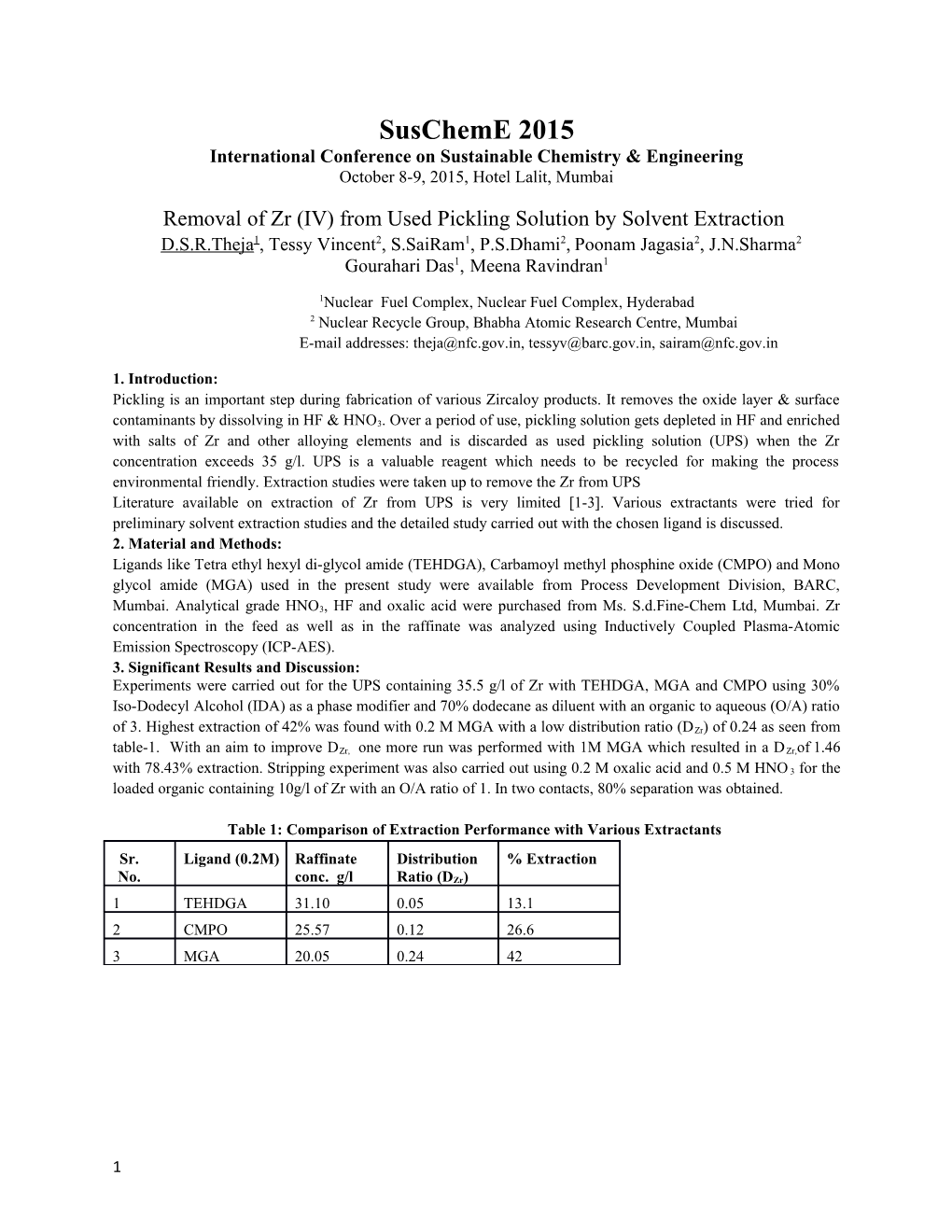 International Conference on Sustainable Chemistry & Engineering