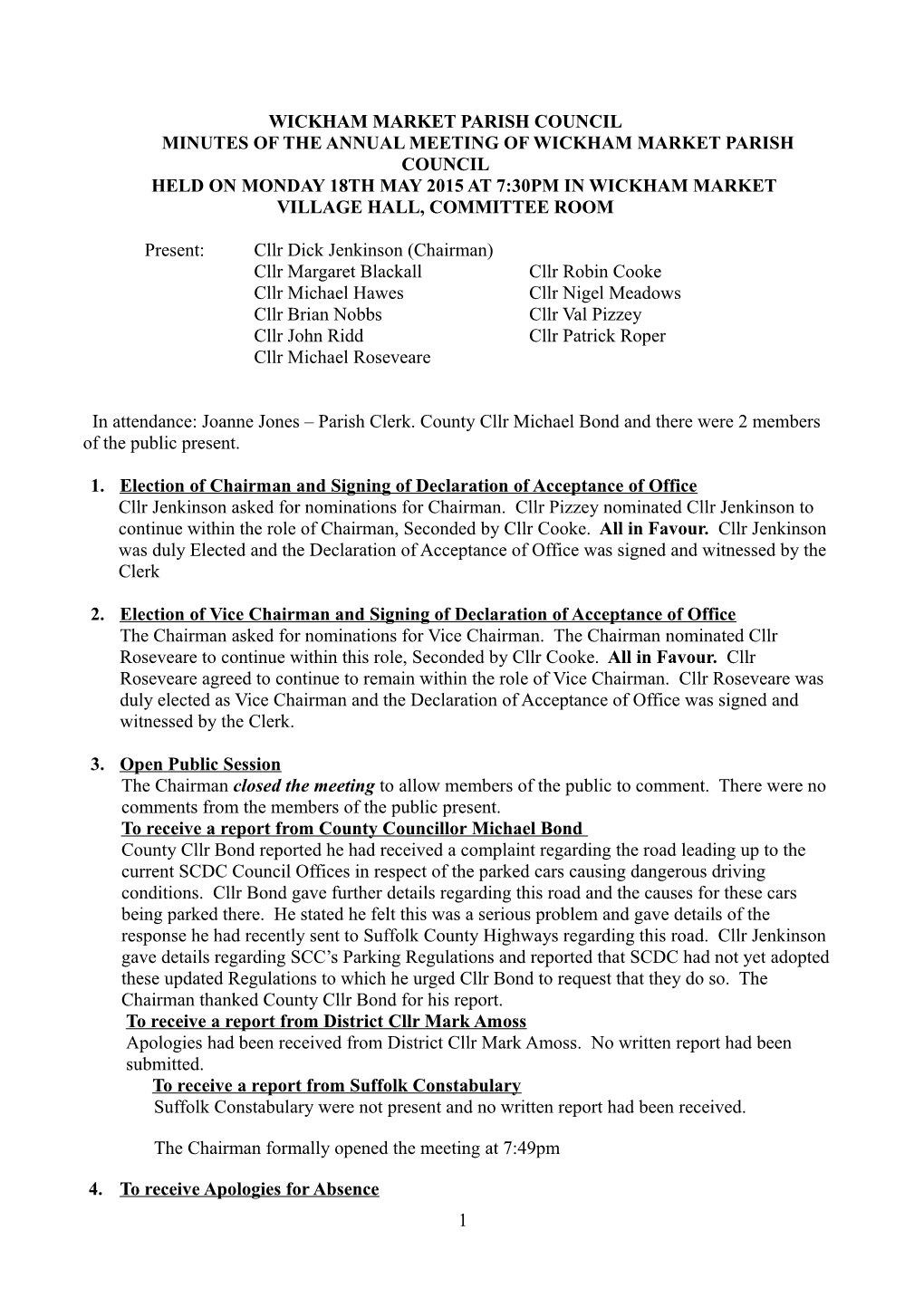 Wickham Market Parish Council s2