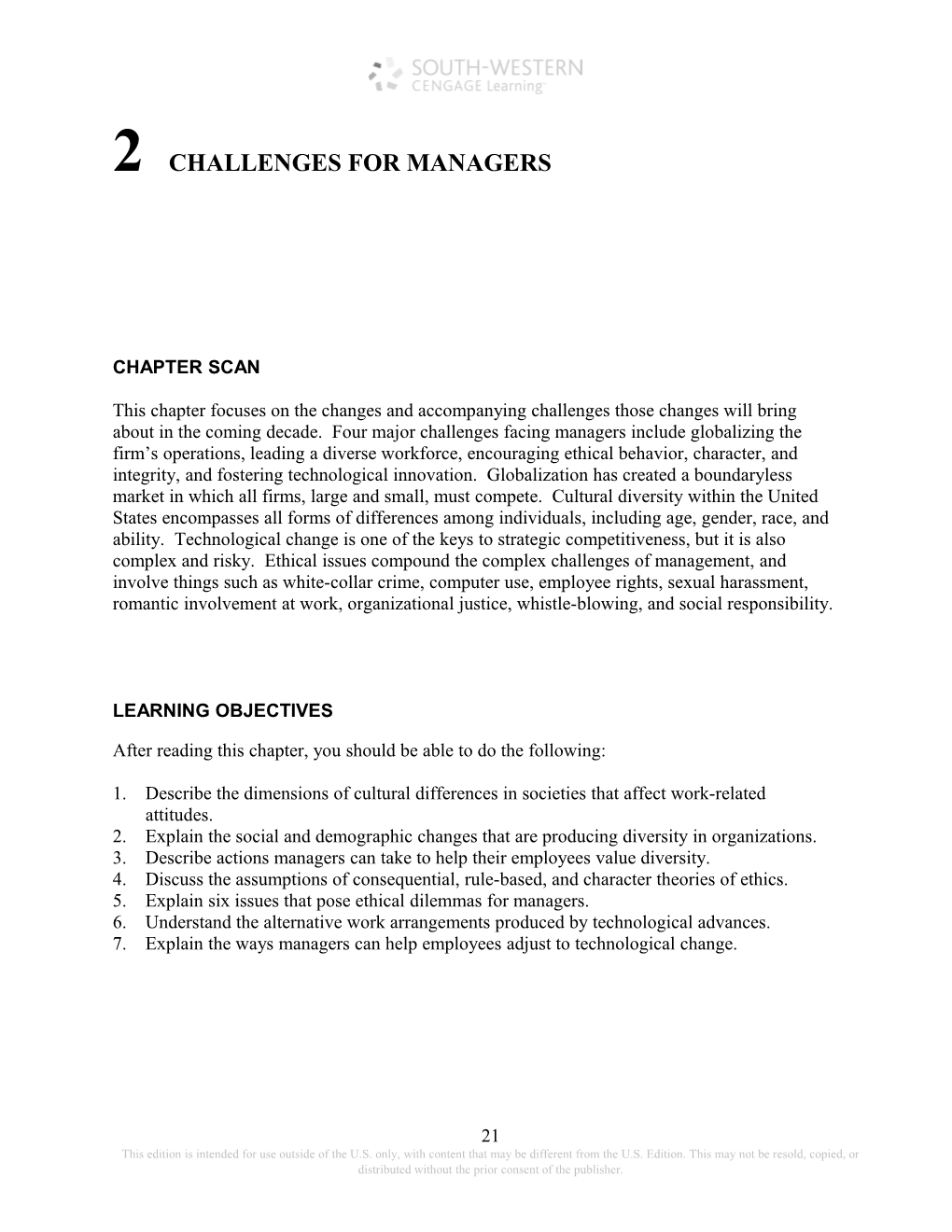 2 Challenges for Managers