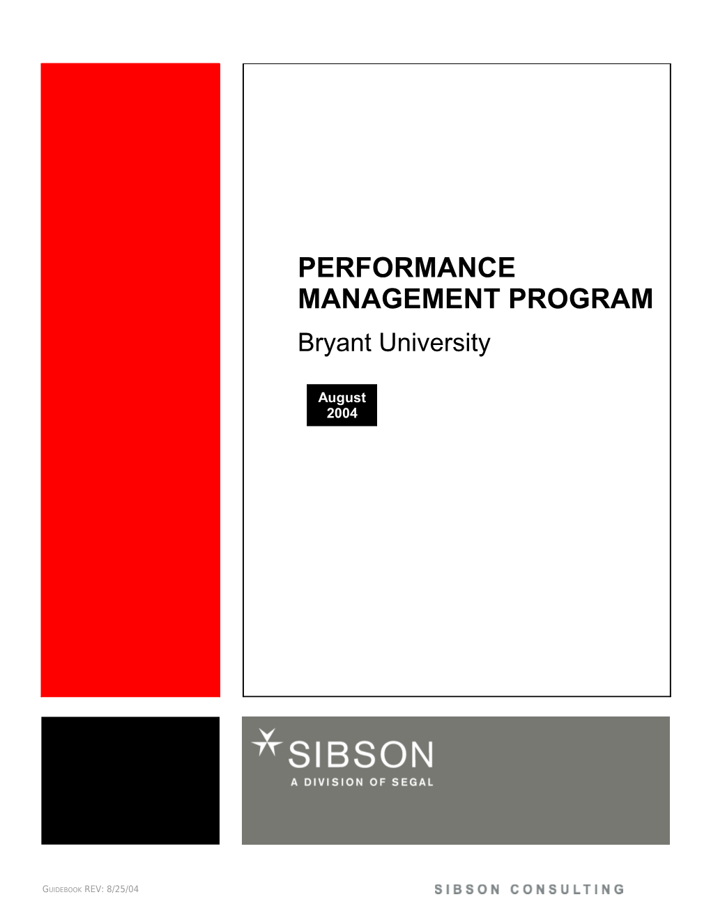 Performance Management Guidebook