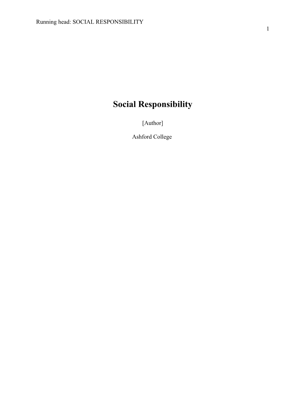 Social Responsibility s1