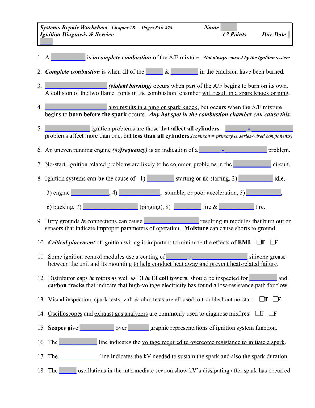 Systems Repair Worksheet s1