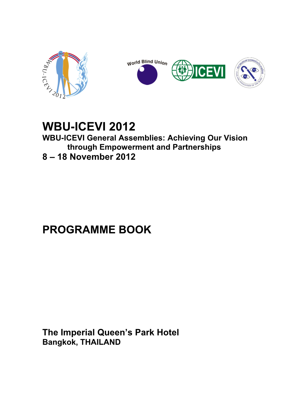 WBU-ICEVI Programme Book