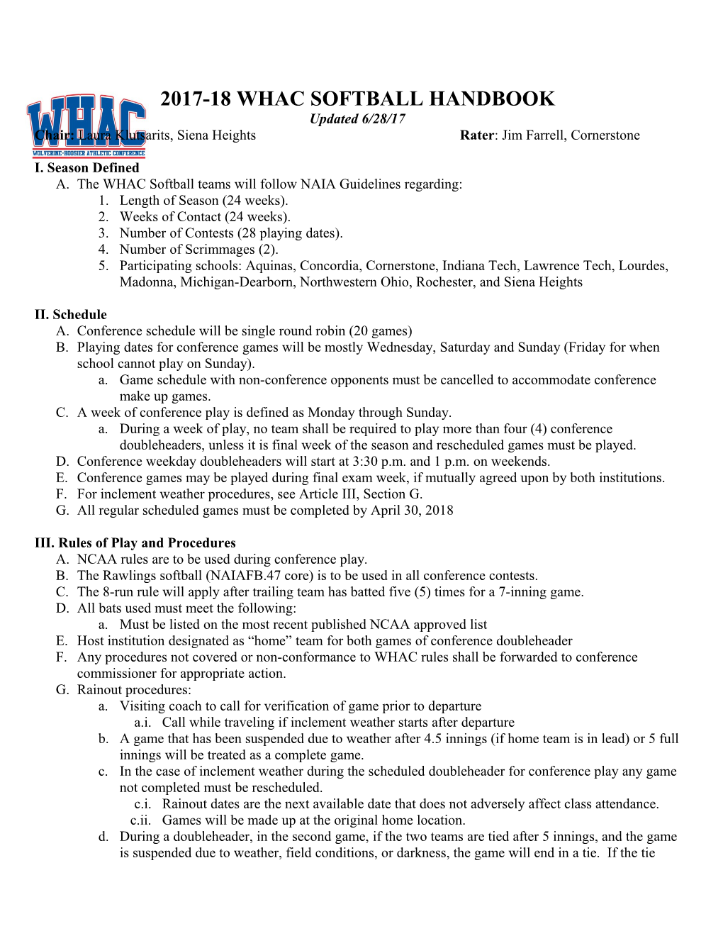 2006-07 Whac Handbook Men S Golf