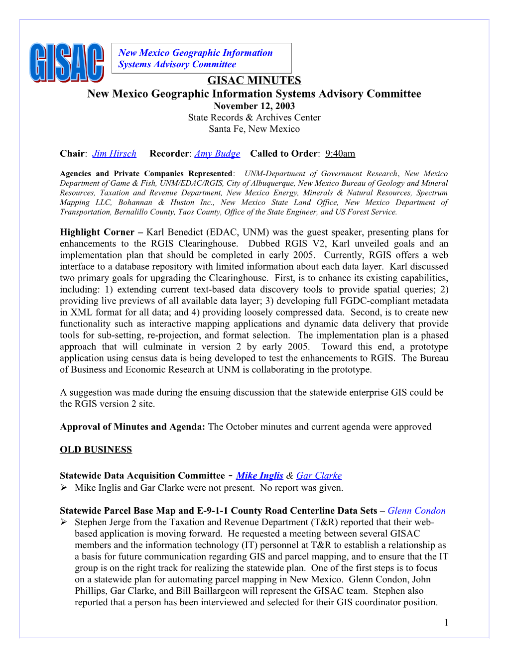 New Mexico Geographic Information System Advisory Committee s1