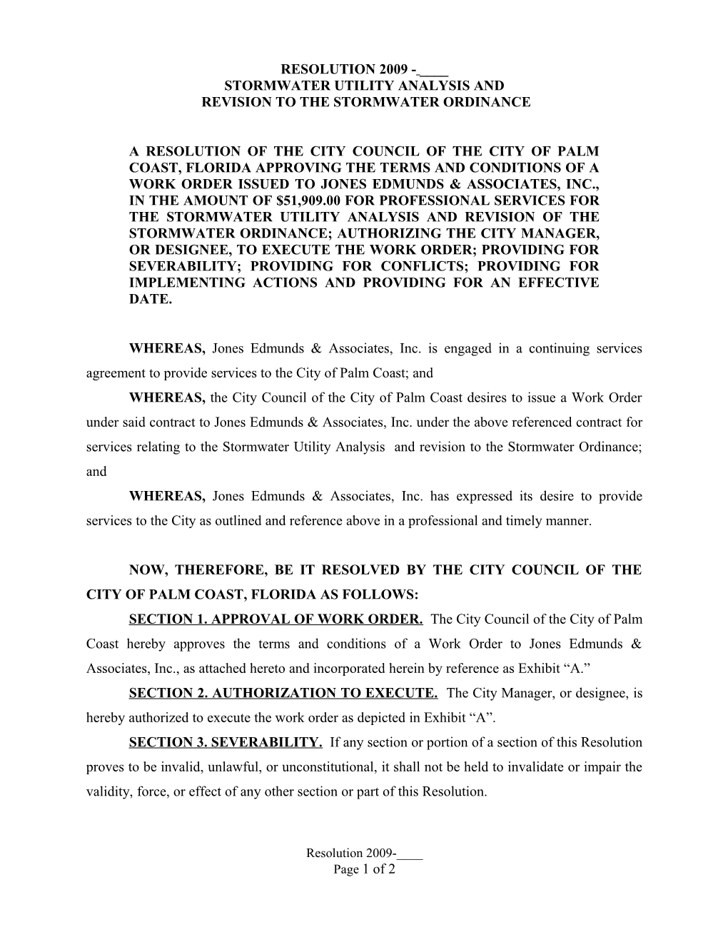 Stormwater Utility Analysis And