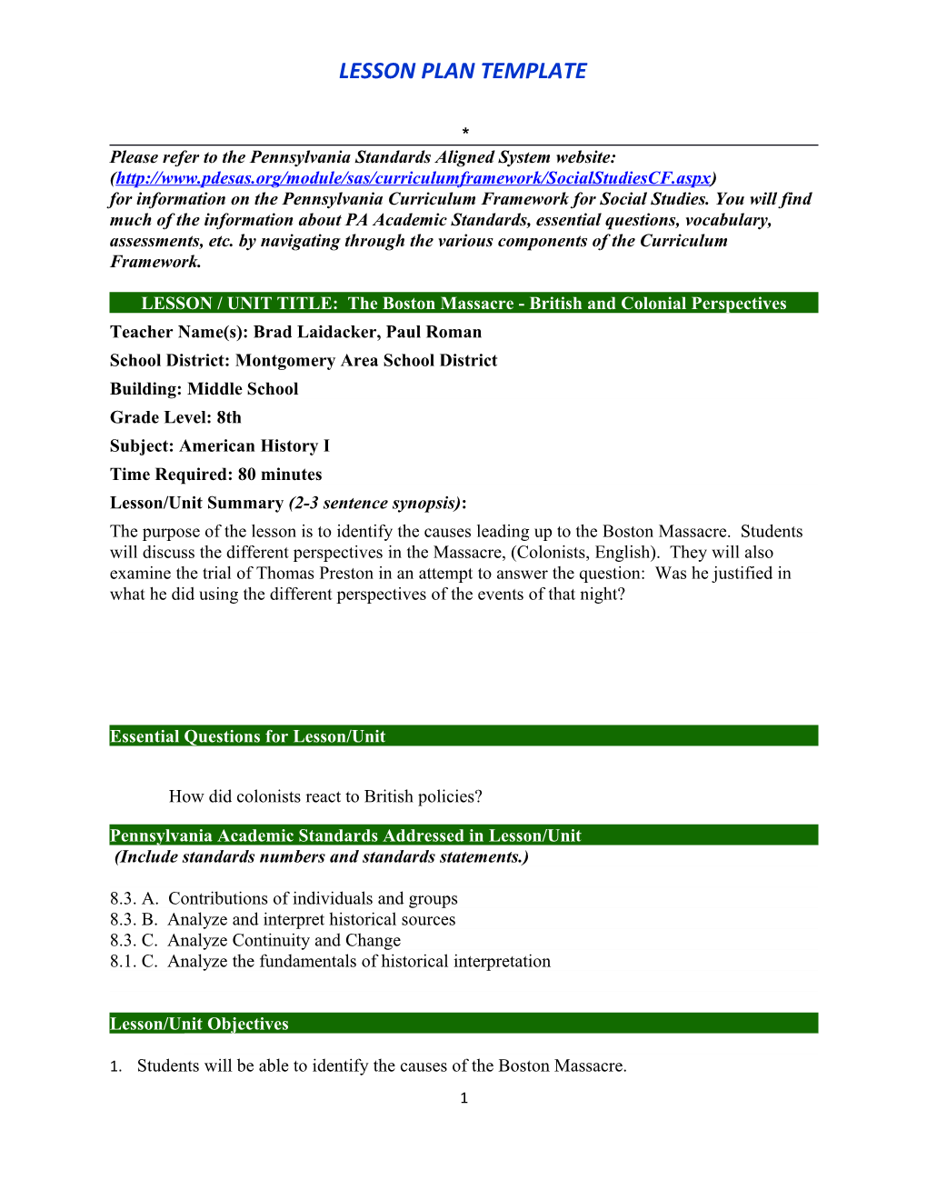 Lesson Plan Template s29