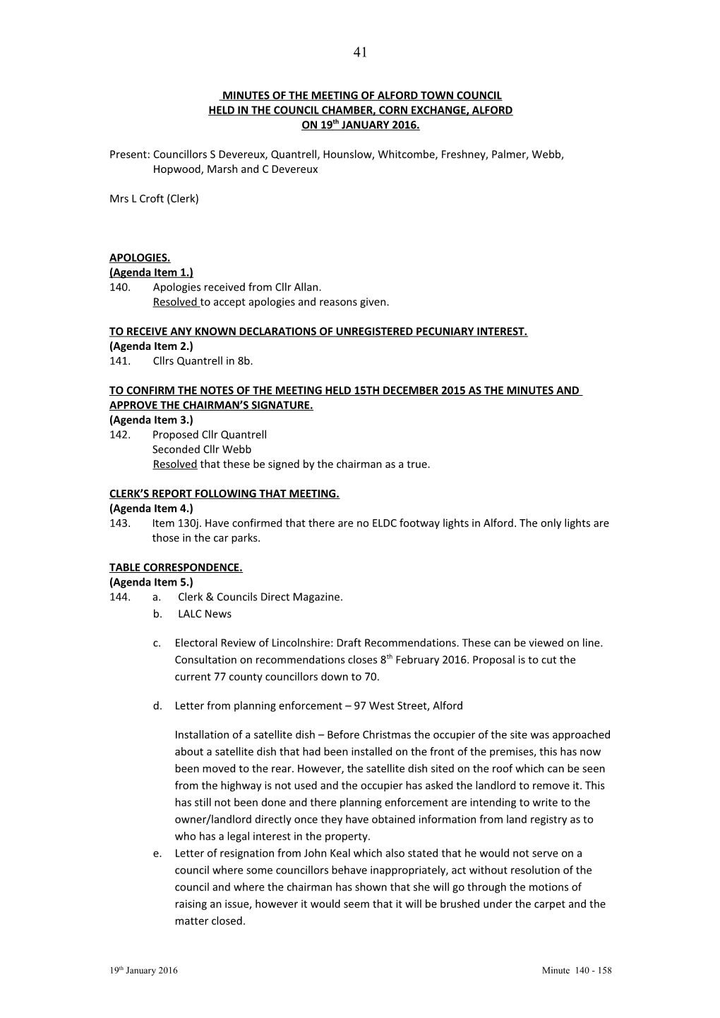 Minutes of the Meeting of Alford Town Council s2