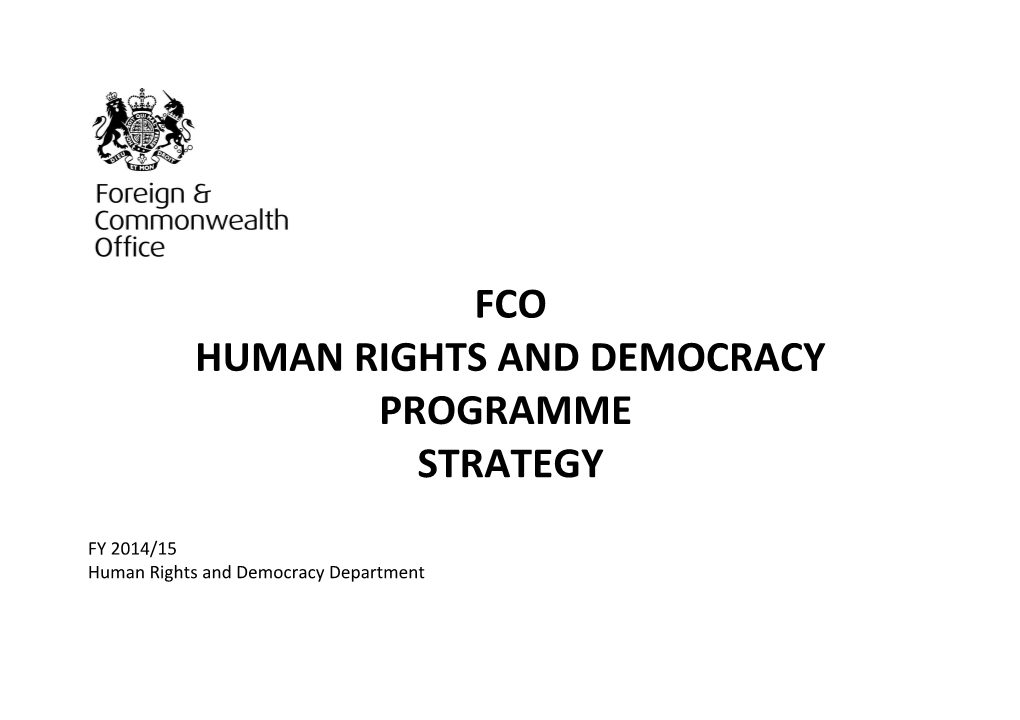 Human Rights and Democracy Programme