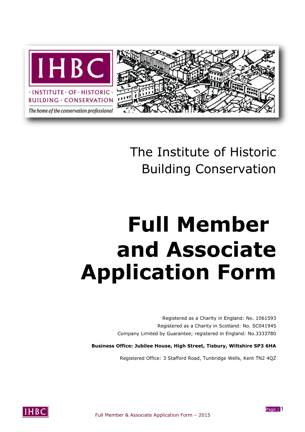 IHBC Full Membership & Associate