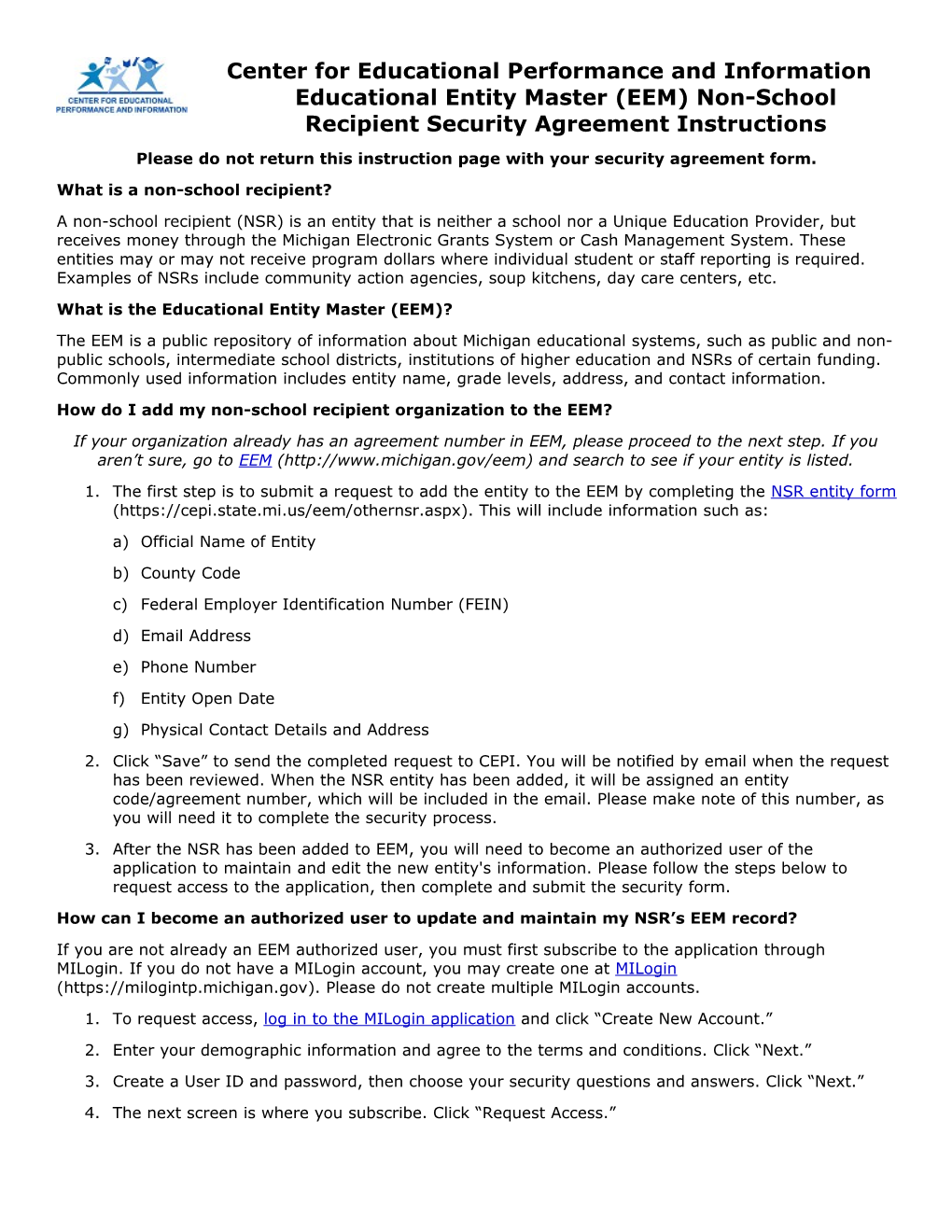 EEM Security Agreement Form