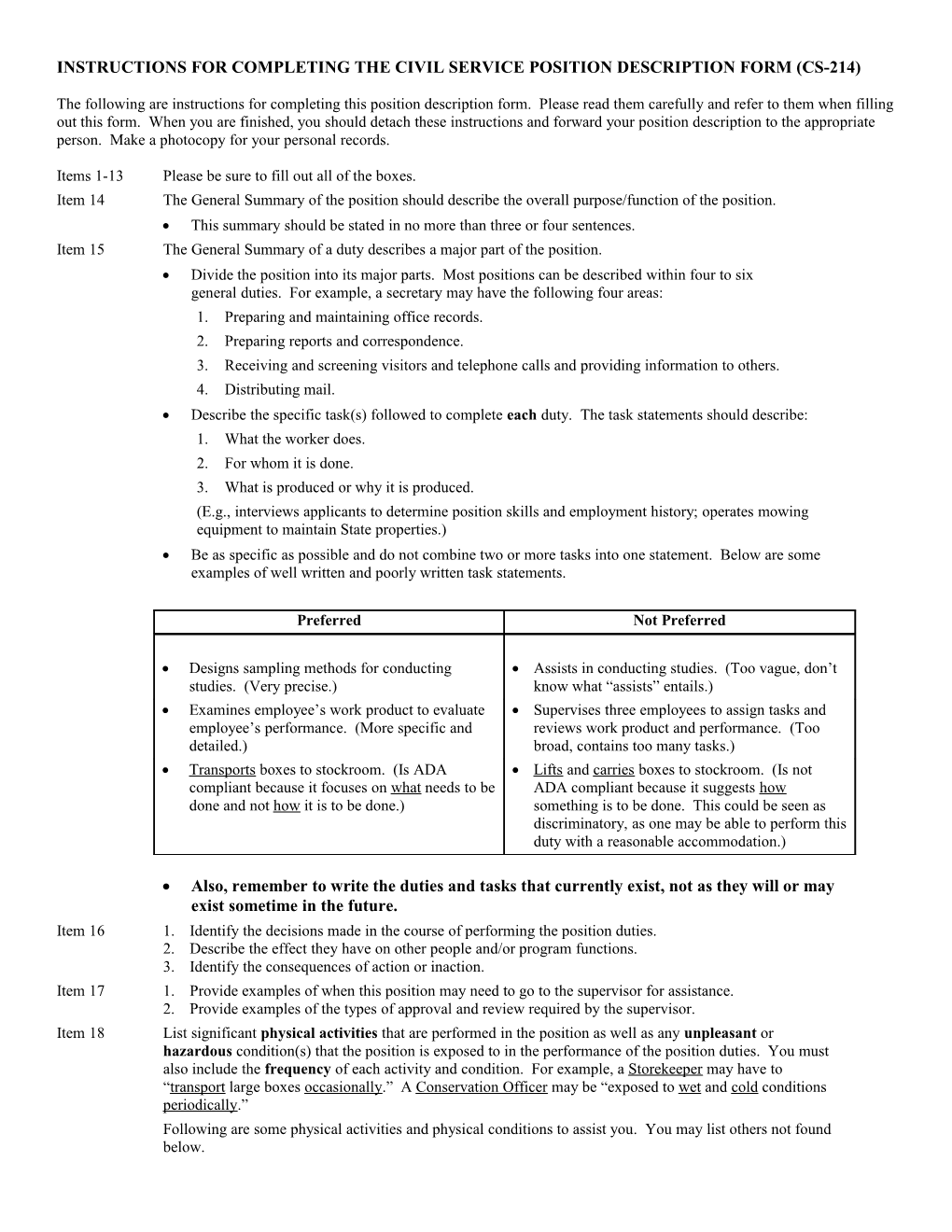 Instructions for Cs-214