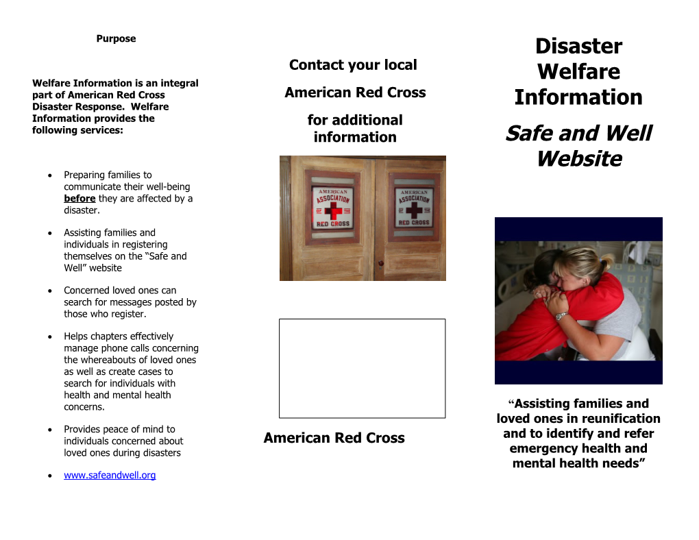 Preparing Families to Communicate Their Well-Being Before They Are Affected by a Disaster