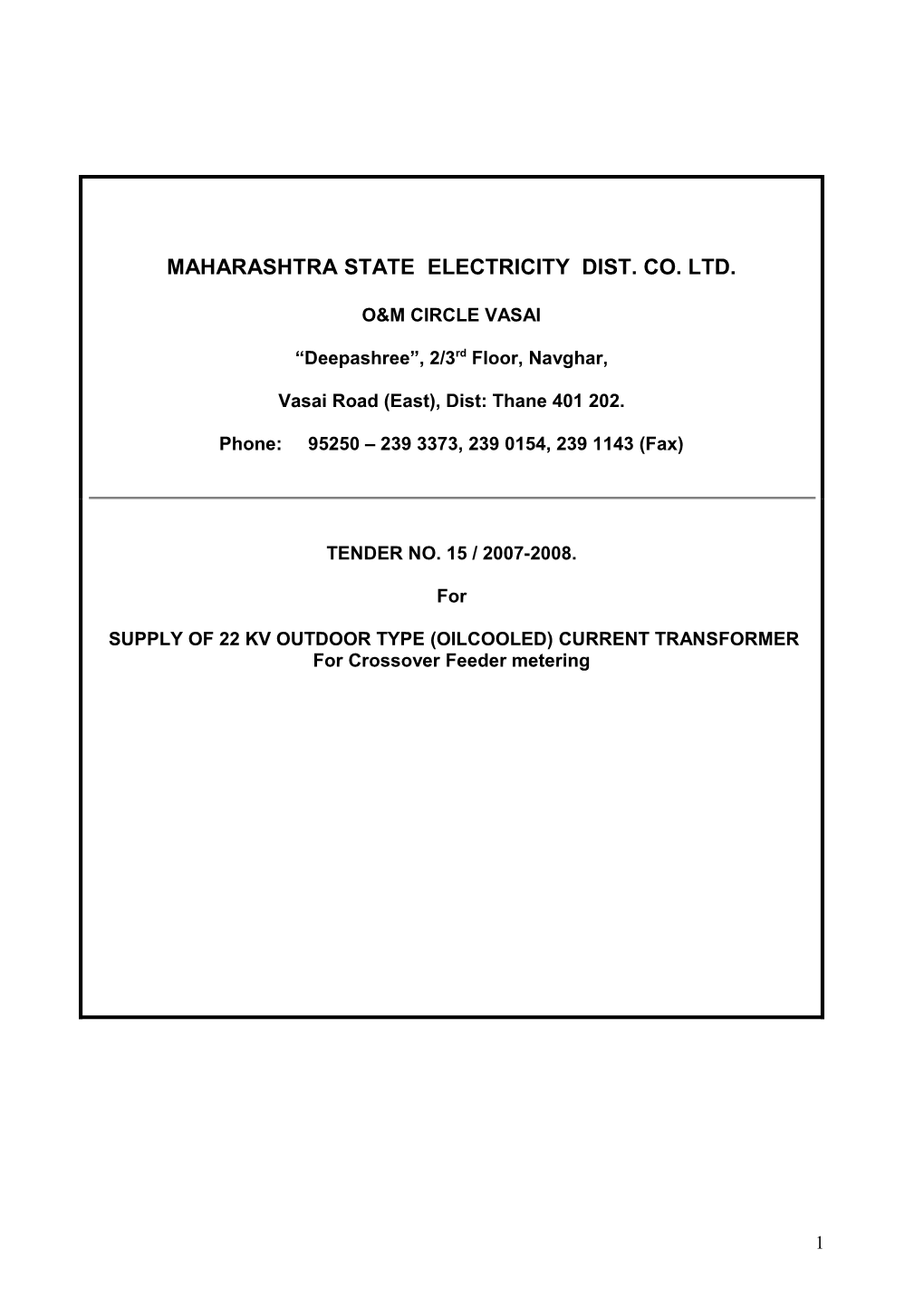 Maharashtra State Electricity Dist