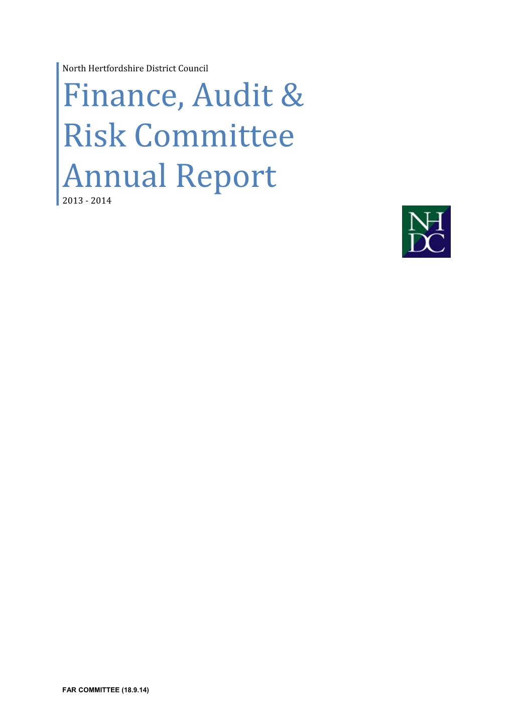 Finance, Audit & Risk Committee Annual Report