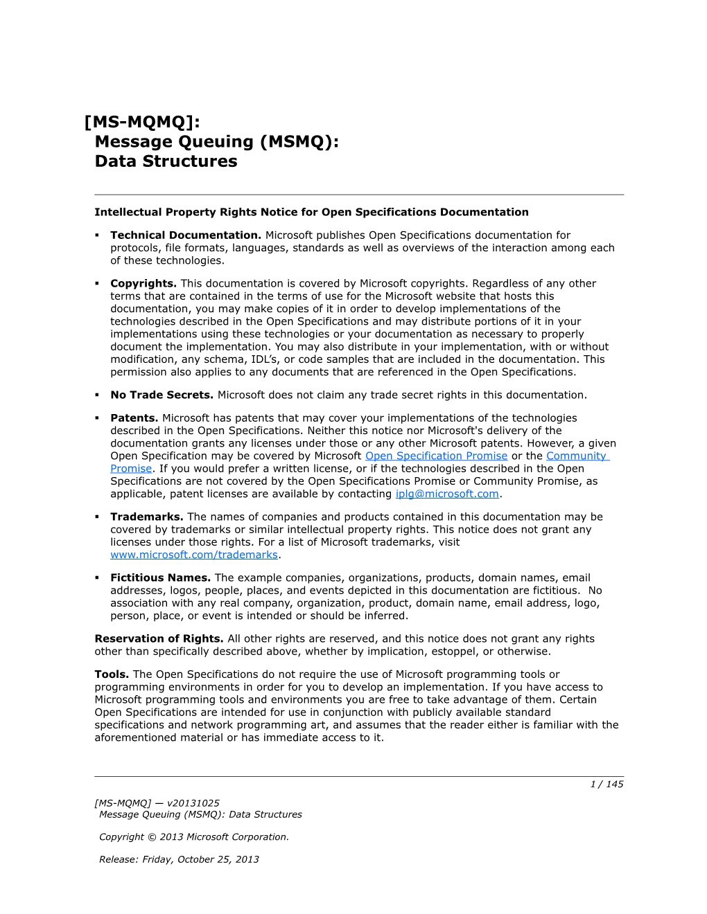 Intellectual Property Rights Notice for Open Specifications Documentation s52