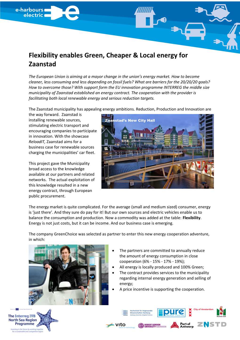 Flexibility Enables Green, Cheaper & Local Energy for Zaanstad