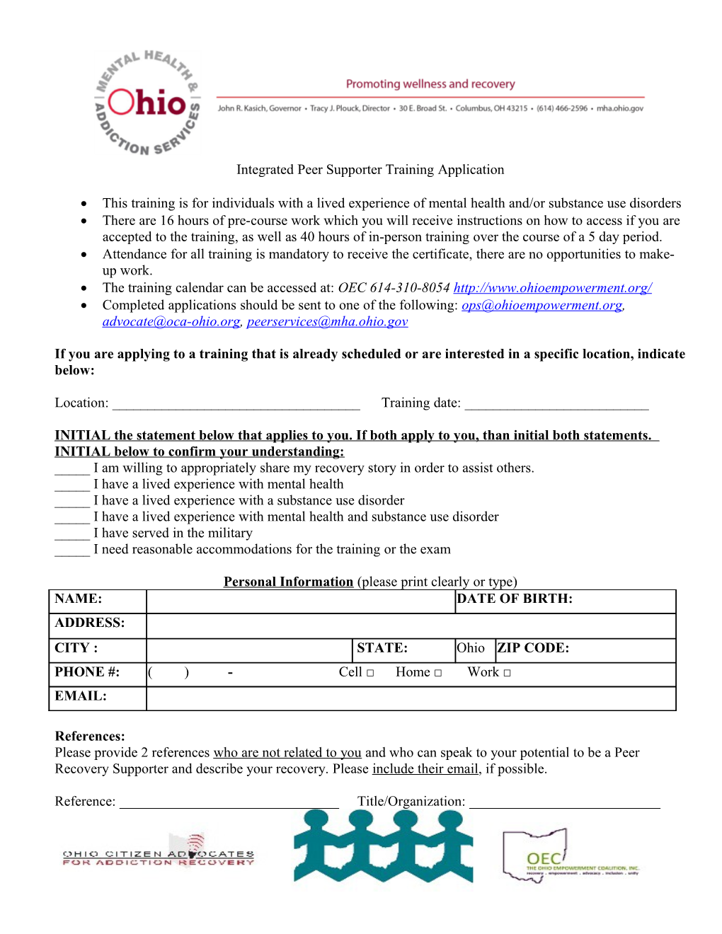 Integrated Peer Supporter Training Application