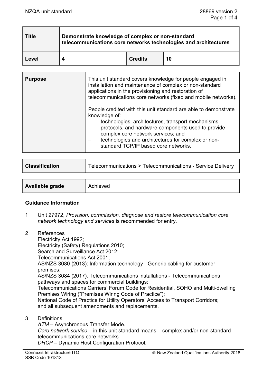 28869 Demonstrate Knowledge of Complex Or Non-Standard Telecommunications Core Networks