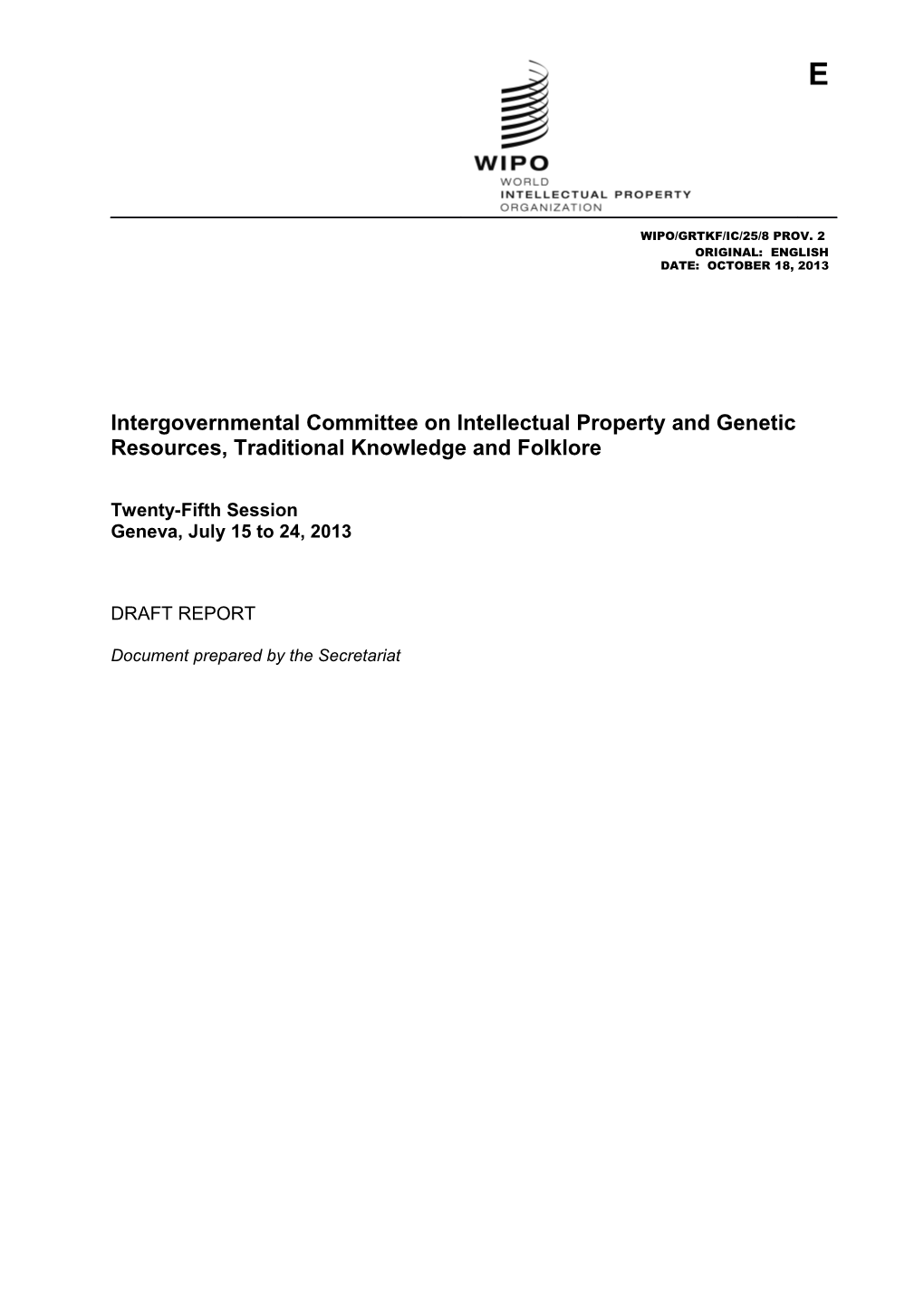 Intergovernmental Committee on Intellectual Property and Genetic Resources, Traditional